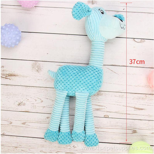 animal shape luxury squeaky plush dog chew toys